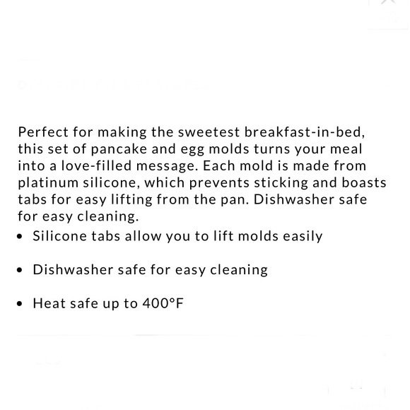 NEW! “XO” Pancake & Egg Molds, Sur La Table, Brand New in Box, FABULOUS - Picture 4 of 15